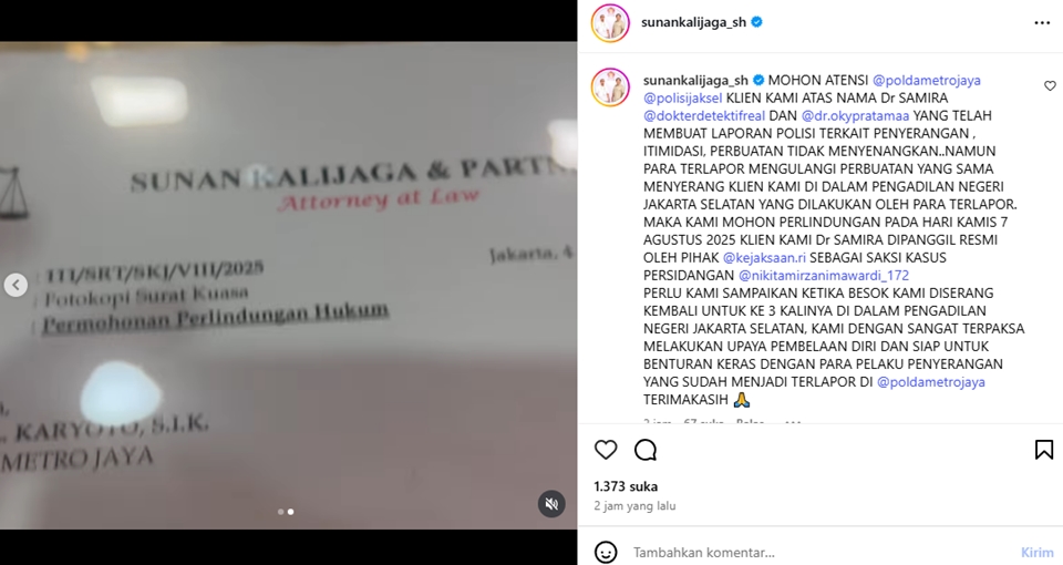 Postingan Sunan Kalijaga [Instagram]